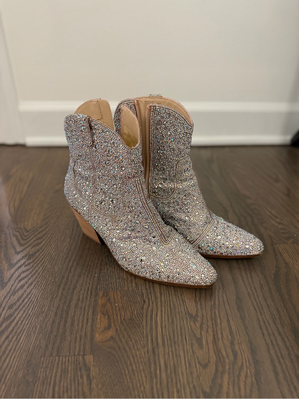 Betsey Johnson -  Embellished Ankle Booties - Silver